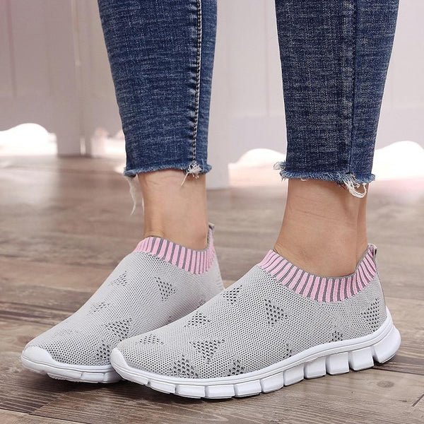 Plus Size Women Sneakers Knitting Sock Casual Shoes