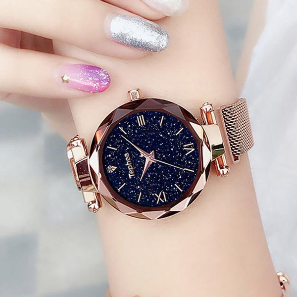 Luxury Women Watches Magnetic Starry Sky Female Clock Quartz Wristwatch Fashion Ladies Wrist Watch