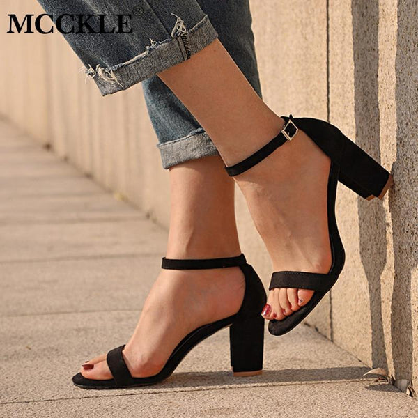 Chunky Heel Women Ankle Strap Gladiator Sandals