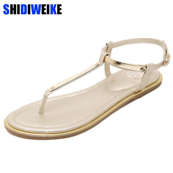 Women sandals sexy thin belt flat sandals for women