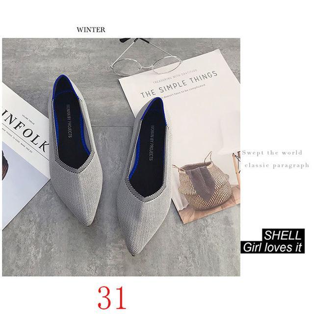 New Women's Casual flats bailarinas luxury Brand Shallow Mouth Pointed Ballet Female Boat Shoes