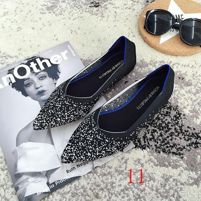 New Women's Casual flats bailarinas luxury Brand Shallow Mouth Pointed Ballet Female Boat Shoes