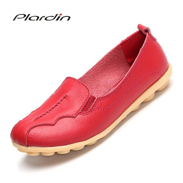 Women Flats Shoes Genuine Leather Female Casual Shoes