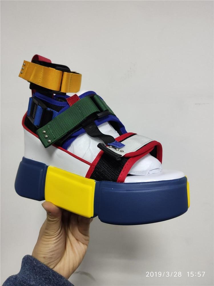 Blue Sandals Platform Women  Ladies Casual Shoes