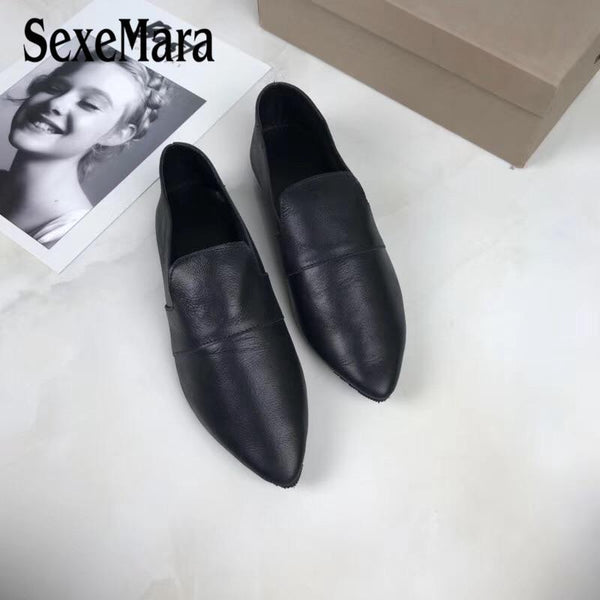 Women Genuine Leather Shoes Comfortable soft Cowhide Pregnant mother