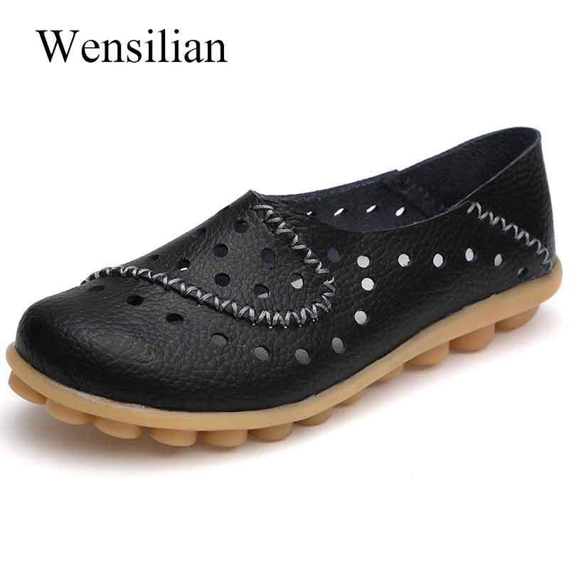 Loafers Women Flat Shoes Leather Ballerina Espadrilles Soft Ballet Flats Slip shoes