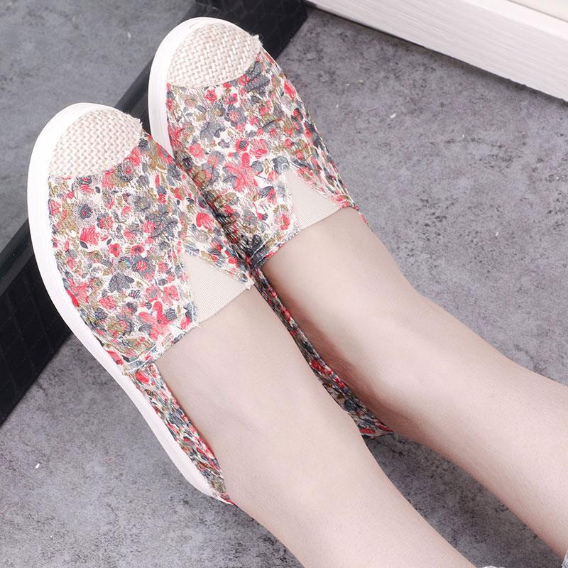 Flat Shoes Lace Embroidered Female Footwear Ladies Loafers