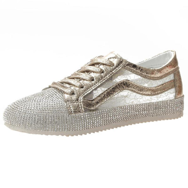 Flats Faux Rhinestone Sneakers New Loafers