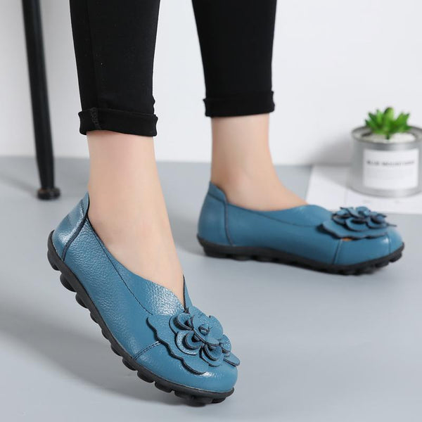 Women Ballet Flats Genuine Leather Loafers Shoes