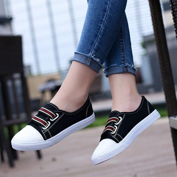 Fashion Breathable Women Canvas Shoes Lace-up Casual Ladies Shoes