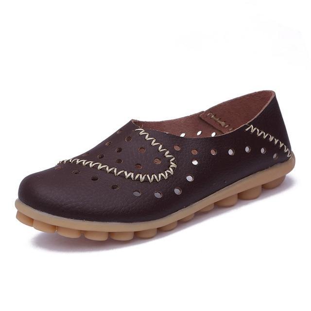 Women Flat Shoes Genuine Leather Loafers