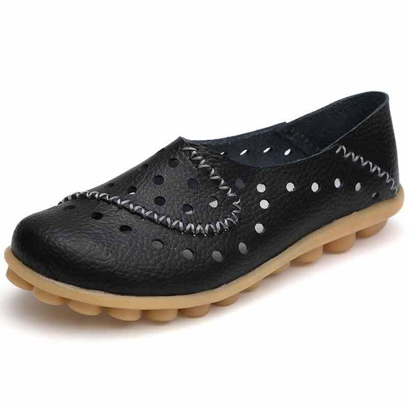 Women Flat Shoes Genuine Leather Loafers