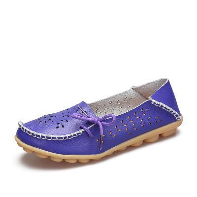 Women Flats  Genuine Leather Shoes Mother Loafers