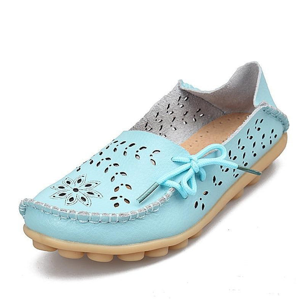 New Moccasins Women Shoes Slip On Loafers Genuine Leather Shoes Driving Woman Footwear