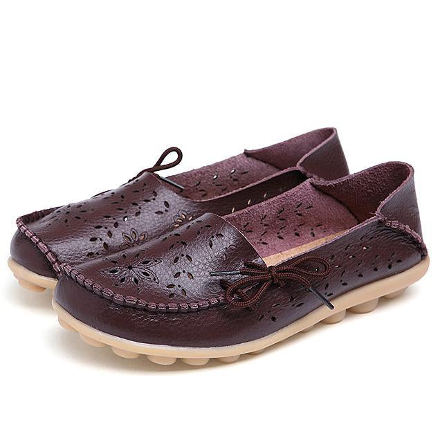 New Moccasins Women Shoes Slip On Loafers Genuine Leather Shoes Driving Woman Footwear
