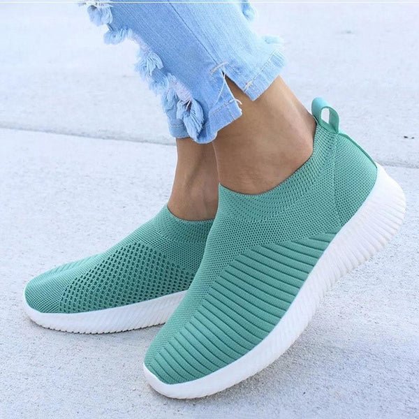 Women Flats Comfort Women Shoes Knitting Breathable Mesh Women's Loafers