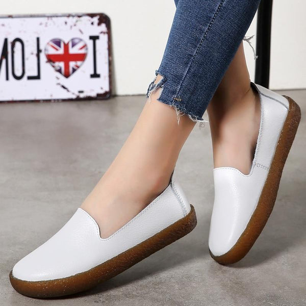 Women Flats Roman Style Women Shoes White Loafers For Women