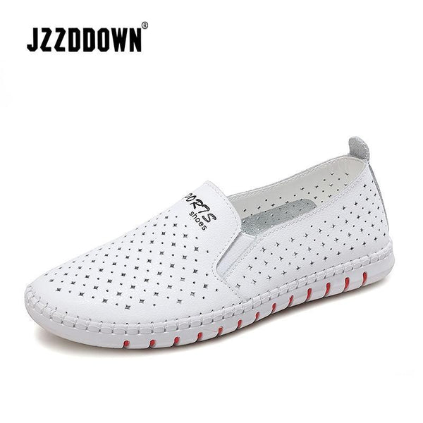 Women casual  loafers  shoes Genuine Leather ladies flats sneakers shoe