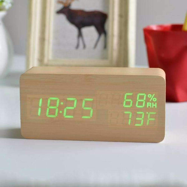 LED Wooden Alarm Clock - Wooden Time For Your Morning