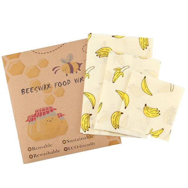 Reusable Beeswax Food Wrap (3 pcs)