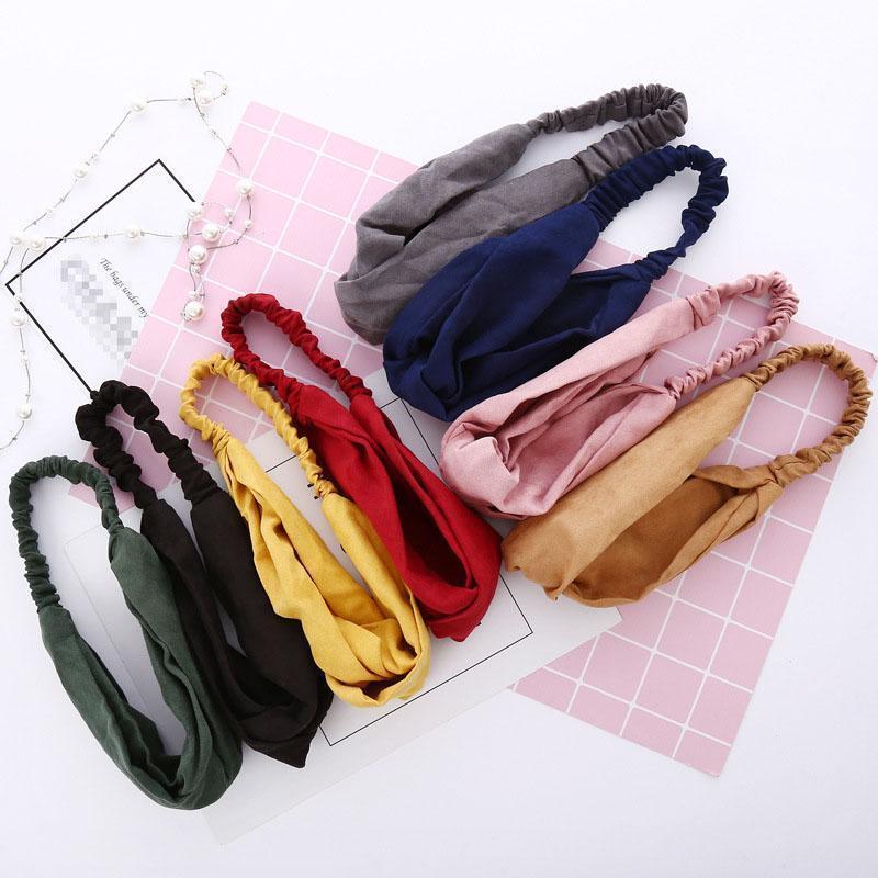 Vintage Cross Knot Suede Headband