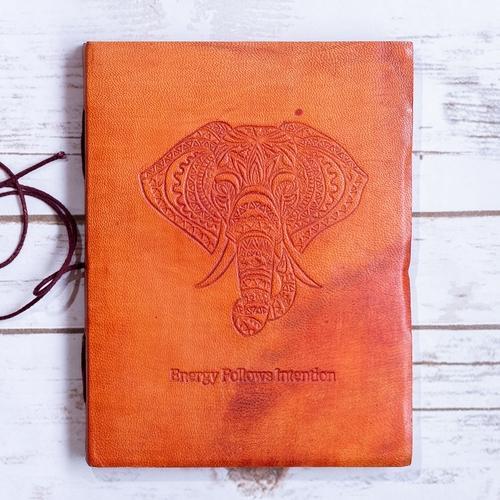 Elephant Yoga Handmade Leather Journal