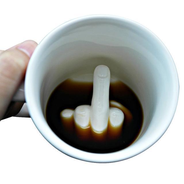 Middle Finger Prank Mug