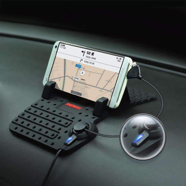 Car Mobile Phone Stand Holder USB Connector Magnetic - Antiskid Silicon and Fast Charging