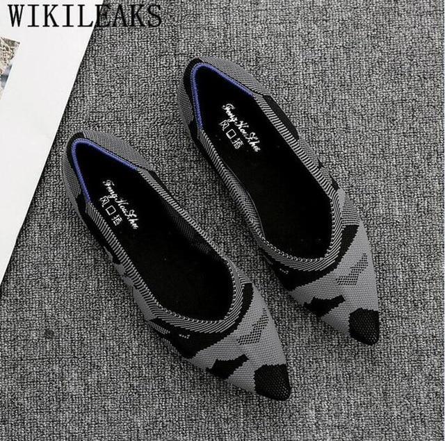 pointed toe women shoes luxury brand flat shoes