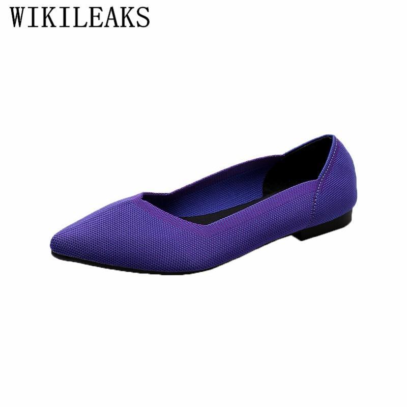 pointed toe women shoes luxury brand flat shoes