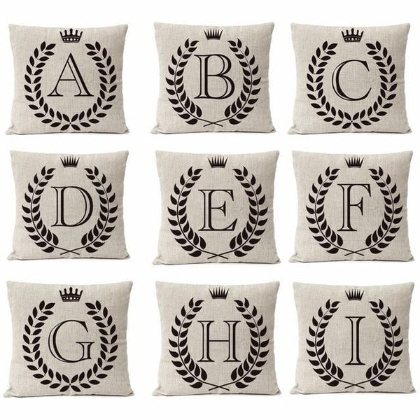 Personalized Alphabet Pillow Cover