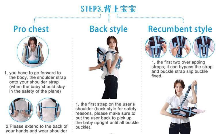 Multifunctional Front Facing Baby Infant Carrier Backpack
