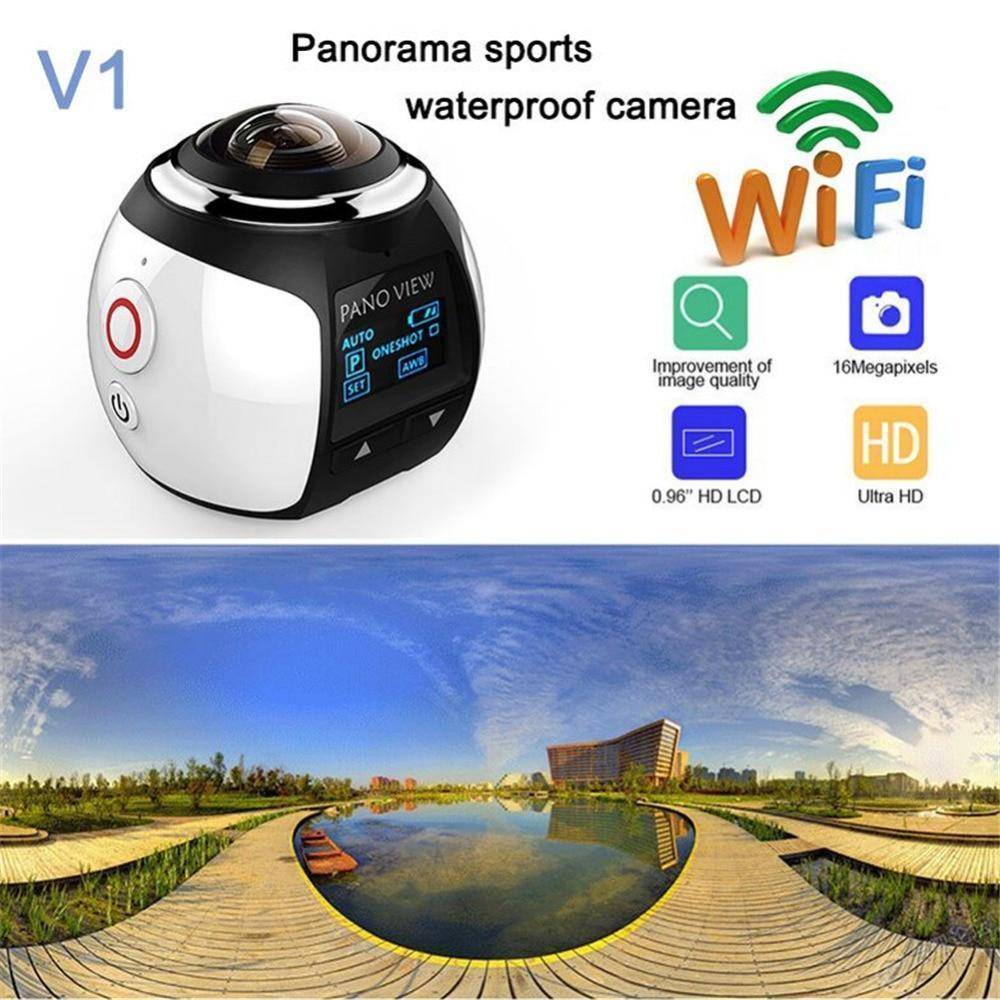 Rondaful V1 4K Camera 360 Degrees Panoramic Lens Sport Camera Professional Camera HD Wifi Photo Camera HD Action Camera