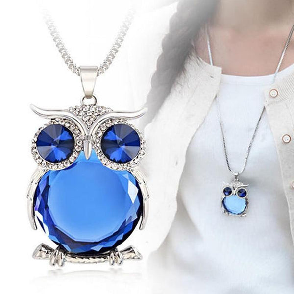 Women Sweater Owl Chain Necklace