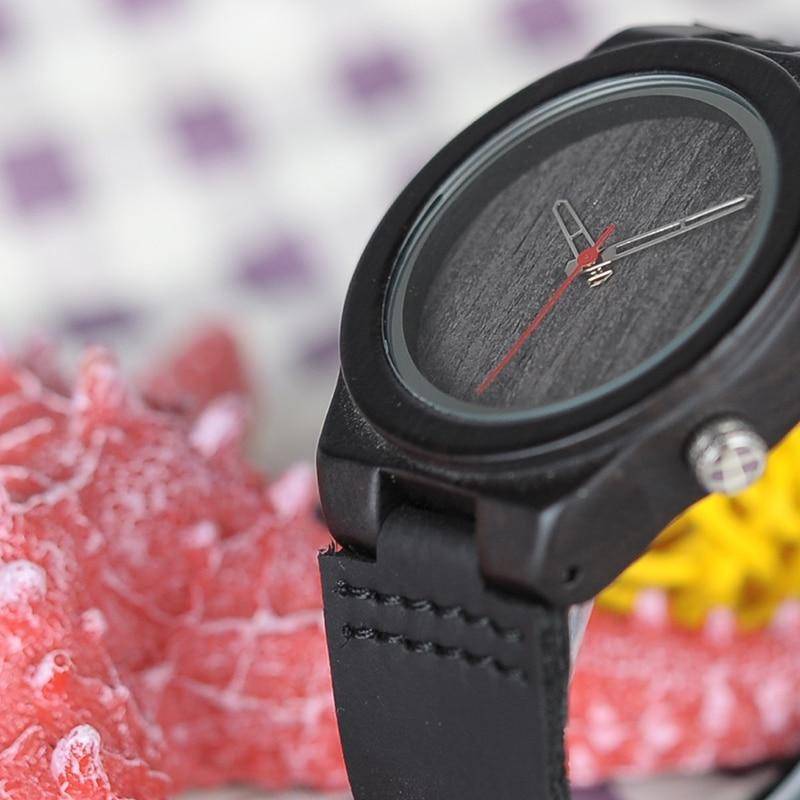 Classic Black Wooden Watch for Women comes in a Beautiful Wood Gift Box