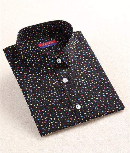 Polka Dot Cotton Women Long Sleeve Blouses Shirt