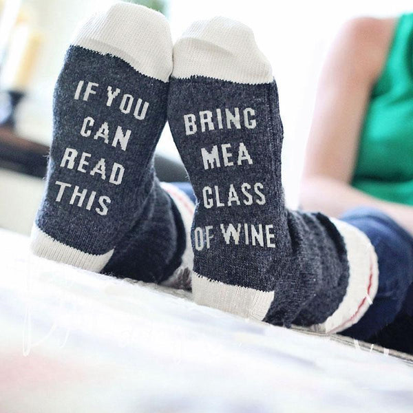 Premium Wine Cotton Socks Novelty Gift