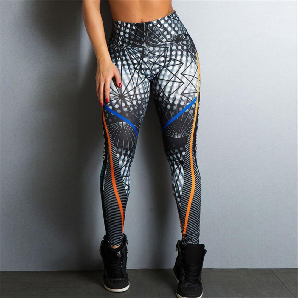 Dont Stop High Waist Leggings Womans Slim Elastic 3D Printed No Limit