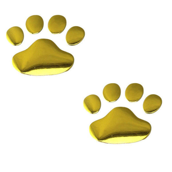 2pcs 3D Dog Pawprint Sticker