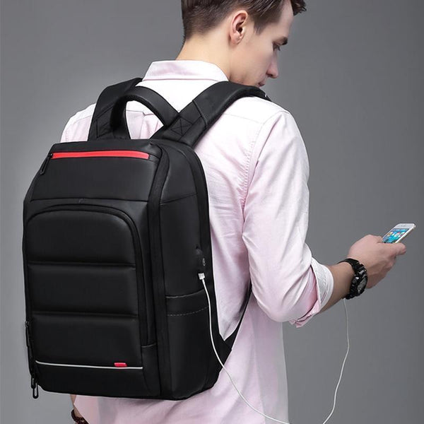 15.6 Inch Laptop Travel Backpack Water Repellent Functional Rucksack With USB Charging Port