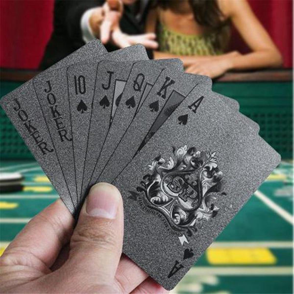 24K Black Diamond Playing Cards