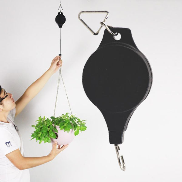 "Plant Pulley" 2pc Retractable Basket Hanger