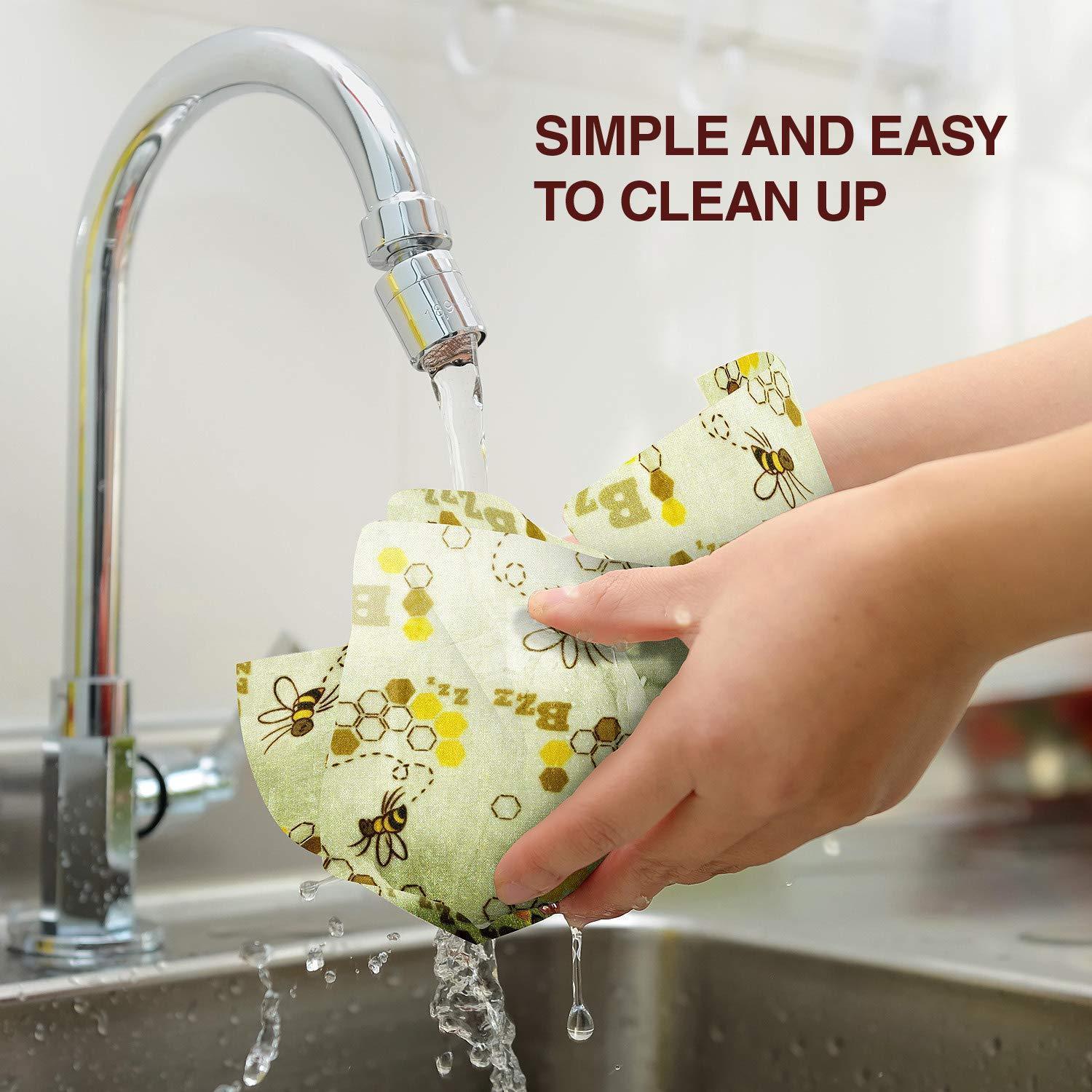Reusable Beeswax Food Wrap (3 pcs)